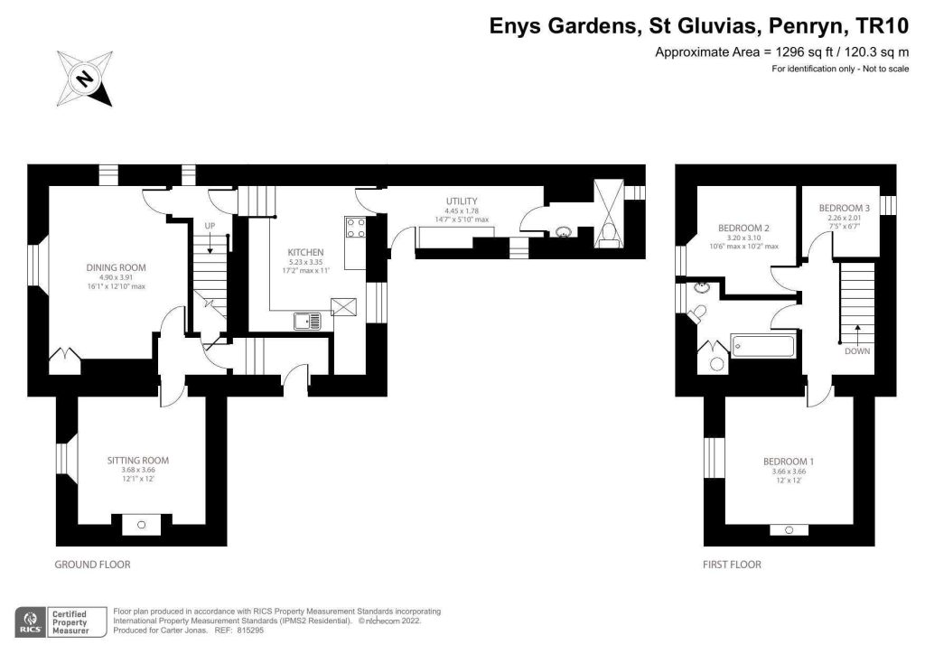 Floorplan of the Gardener's Cottage